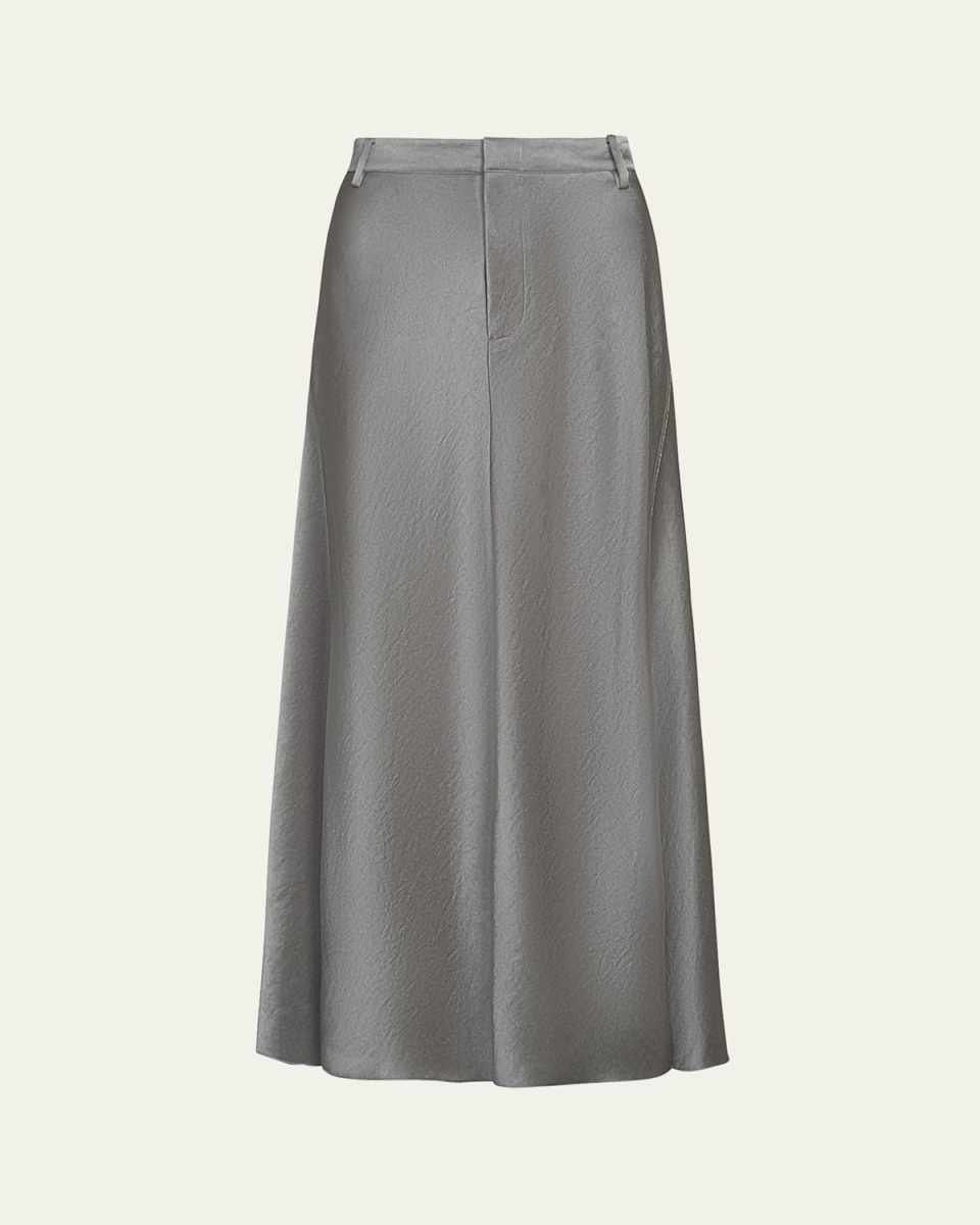 Satin A-Line Trouser Skirt